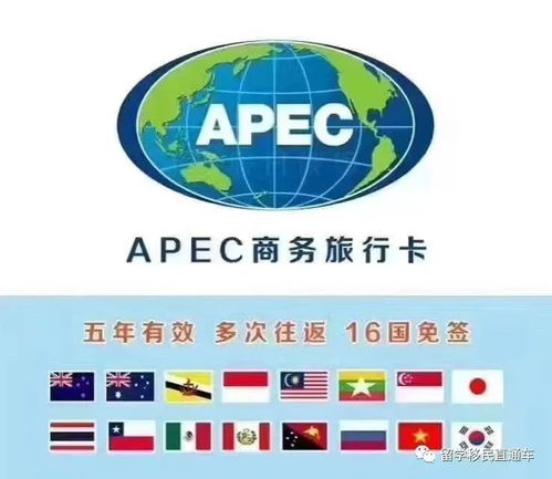 apec商務旅行卡免簽往返16國,無需簽證,說走就走